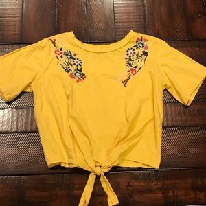 World Together Yellow Floral Tee